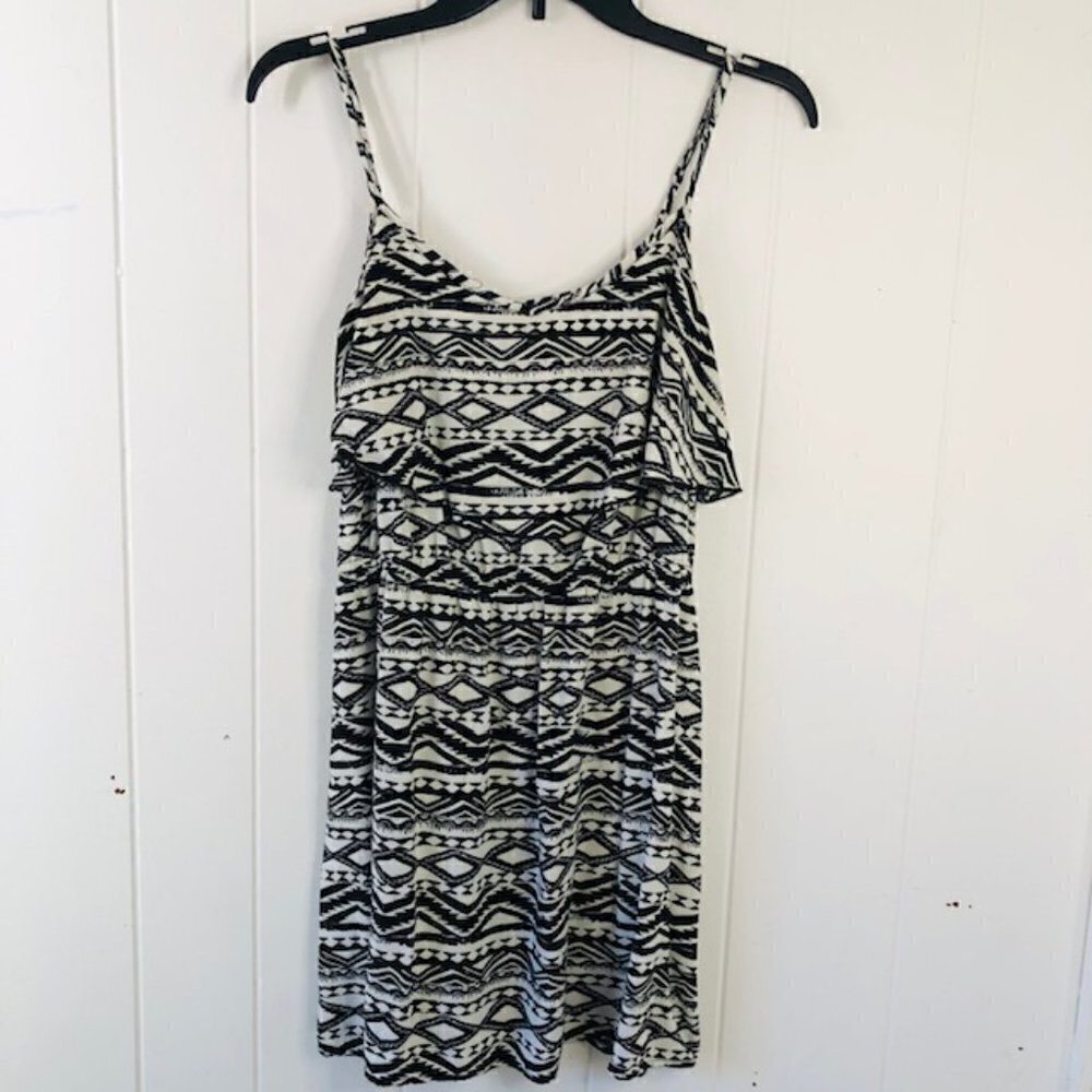 Mudd Womens Southwestern Print Dress w/Adjustable Straps & Elastic Waist Medium